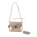 Stylish women’s accessories. Beautiful set of women’s handbag and scarf on a white background.