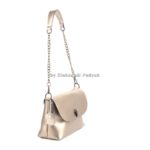 Stylish women’s accessories. Beautiful set of women’s handbag and scarf on a white background.